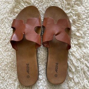 Brown sandles size 10